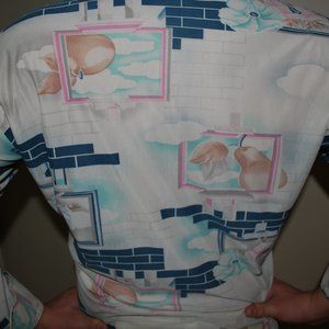 1970s DISCO men's shirt VINTAGE long sleeve long collar Brickhouse Blues